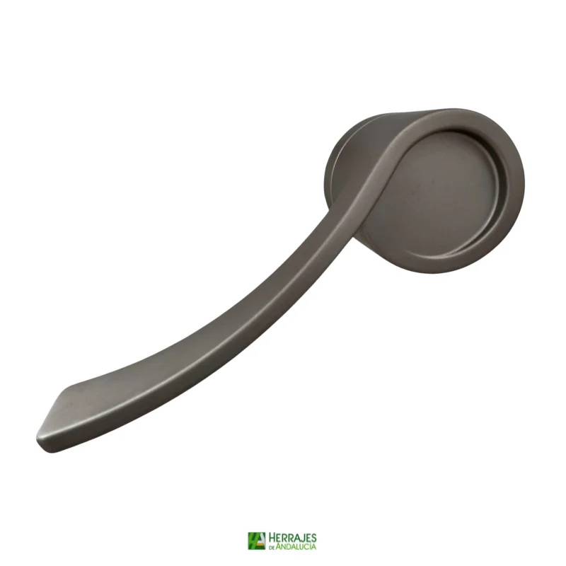 Manivela de Diseño Modelo Nito níquel mate-Herrajes de Andalucía