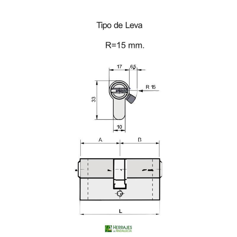Cilindro alta seguridad IT18 magnético 30x30mm níquel-Herrajes de Andalucía