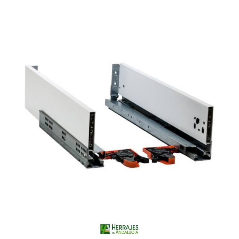 Guías Cajón S-Line Antracita H-89 450 mm | Herrajes de Andalucía