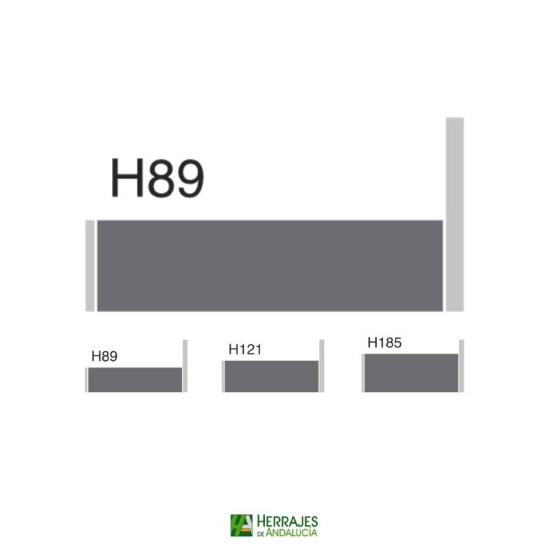 Guías S-Line 500mm antracita H-89 | Herrajes de Andalucía