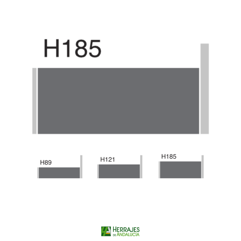 Guías cajón S-Line H-185 antracita 400 mm | Herrajes de Andalucía