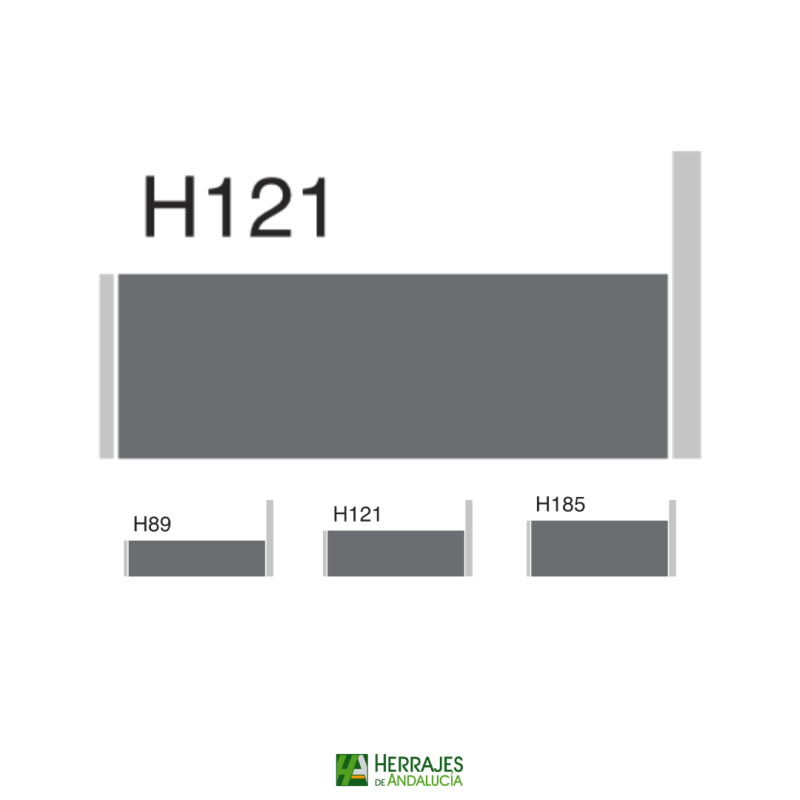 Guías cajón S-Line H-121 antracita 450 mm | Herrajes de Andalucía