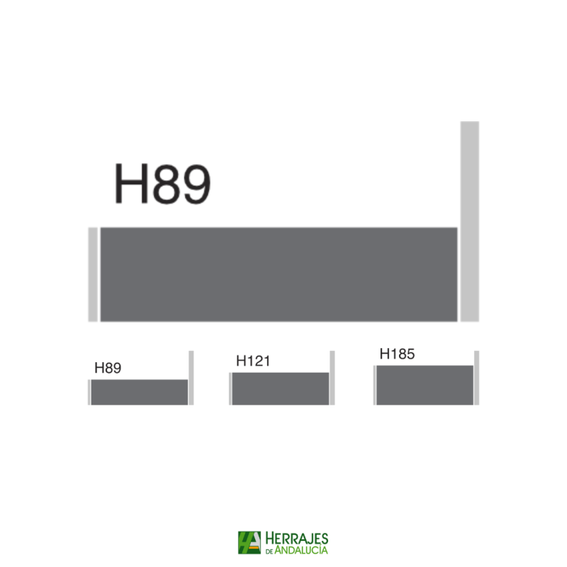 Guías Cajón laterales S-Line 550 mm H-89 blanco | Herrajes de Andalucía