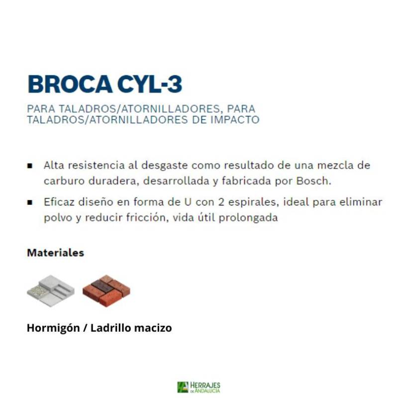 Broca CYL-3 para taladro 5-8mm marca Bosch-Herrajes de Andalucía