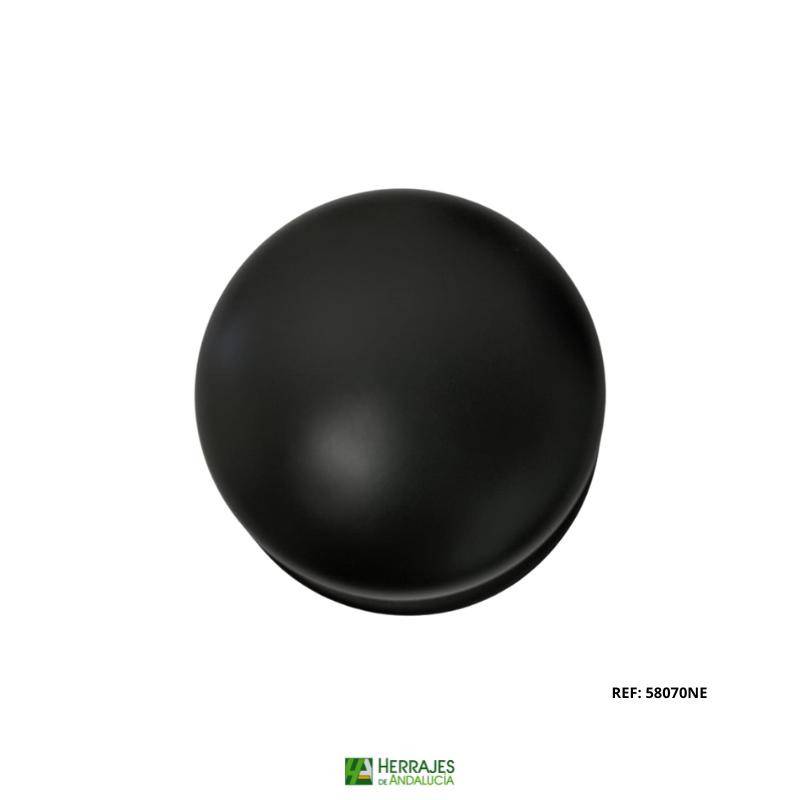Pomo Redondo Exterior Negro | Herrajes de Andalucía