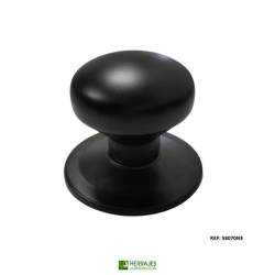 Pomo Redondo Exterior Negro | Herrajes de Andalucía