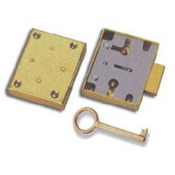 cerradura mueble 307 oro 42mm | Herrajes de Andalucía