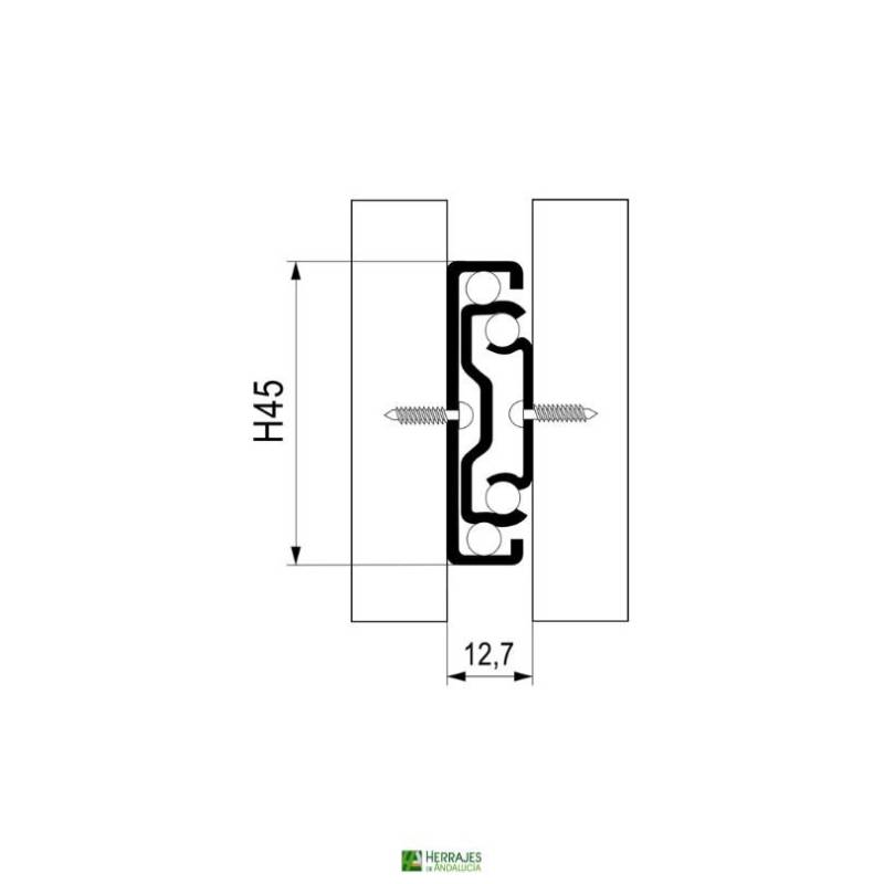 Juego Guías Cajón Bolas 550mm 45kg GET CH3832/55 | Herrajes de Andalucía