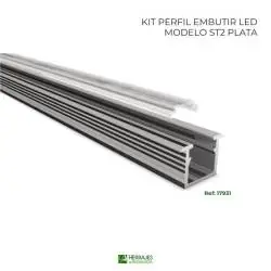 KIT PERFIL LED EMBUTIR...
