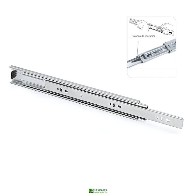 Juego guías cajón bolas extracción 900mm-Herrajes de Andalucía