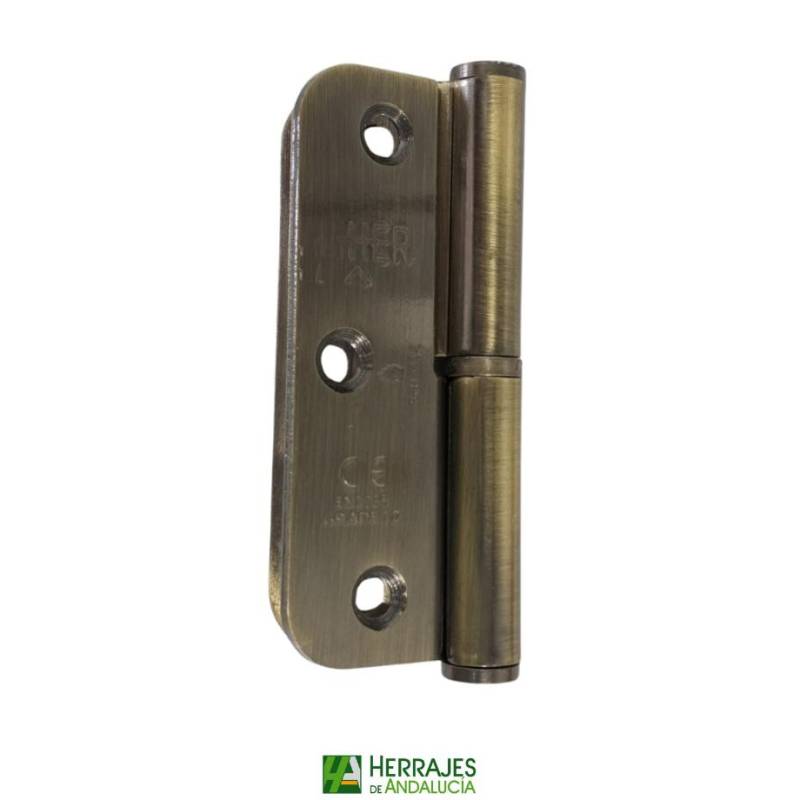 Bisagra 9065 color cuero canto redondo | Herrajes de Andalucía