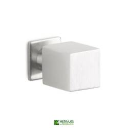 Pomo Cuore tipo Dado 20 mm H34 mm acero inoxidable | Herrajes de Andalucía