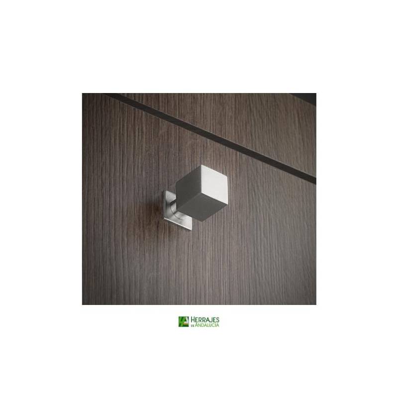 Pomo Cuore tipo Dado 20 mm H34 mm acero inoxidable | Herrajes de Andalucía