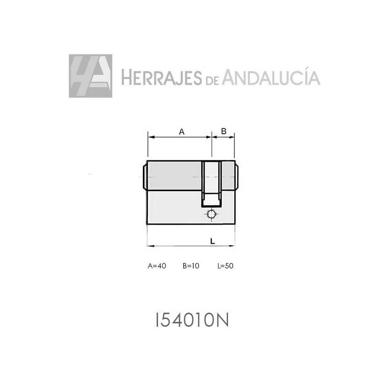 Cilindro I5 Inther 40x10mm níquel | Herrajes de Andalucía