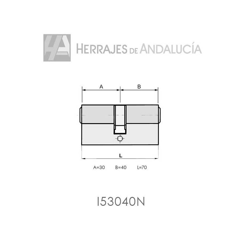 Cilindro Serreta I5 30x40mm níquel | Herrajes de Andalucía