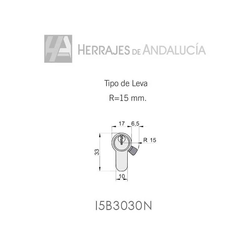 Cilindro Serreta I5 Pomo 30x30mm níquel | Herrajes de Andalucía