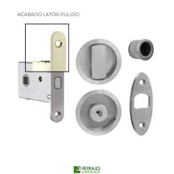 Kit condena puertas correderas 102 latón pulido | Herrajes de Andalucía