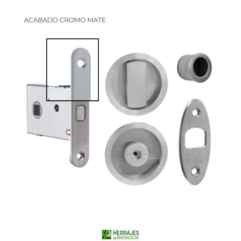 Kit condena puertas correderas 102 cromo mate | Herrajes de Andalucía