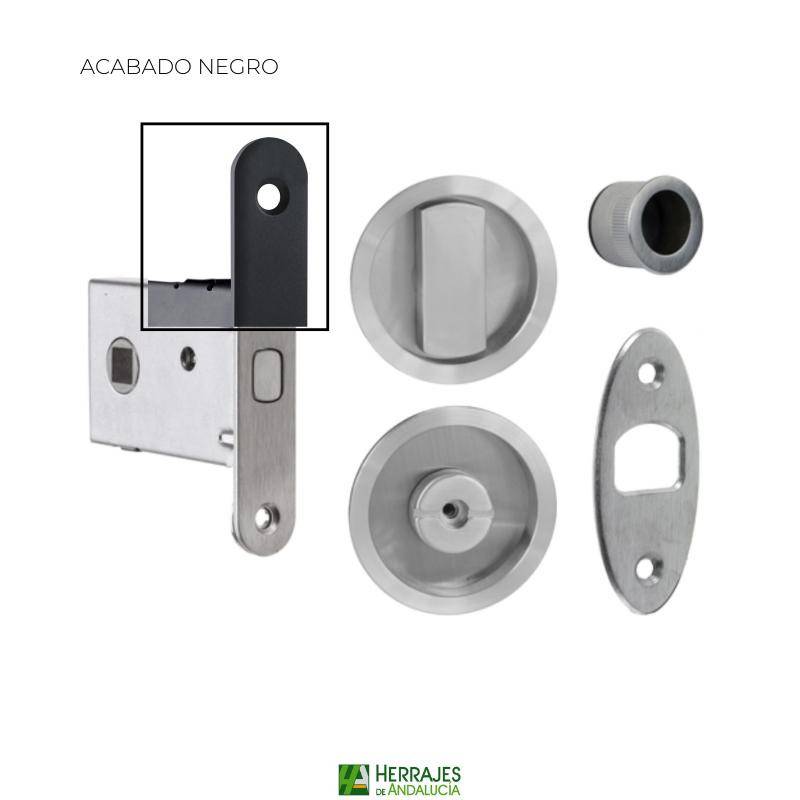 Kit Corredera Condena Modelo 101 Negro | Herrajes de Andalucía
