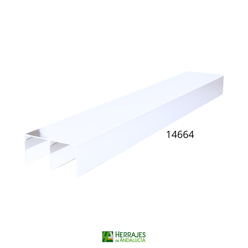 Perfil armario 4m aluminio blanco-Herrajes de Andalucía