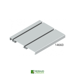 Perfil aluminio plata de 4 metros-Herrajes de Andalucía