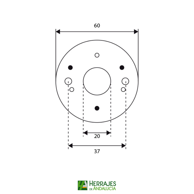 Juego Aros manivelas con roseta Herrajes de Andalucía