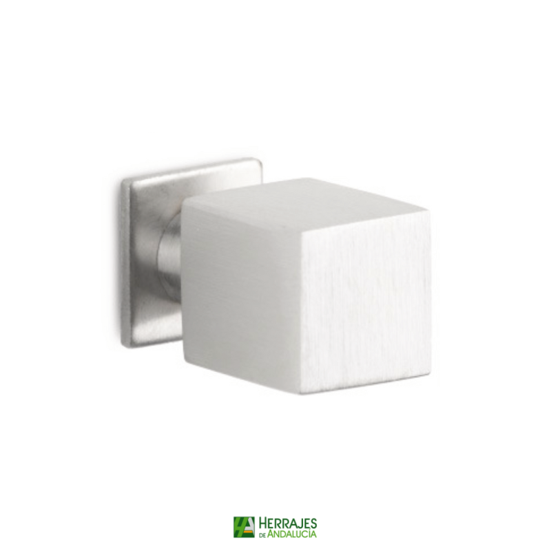 Pomo Cuore tipo Dado 25 mm H36 mm acero Inoxidable | Herrajes de Andalucía