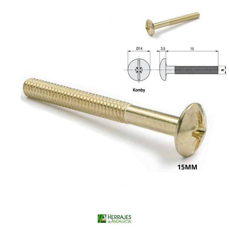 Tornillo Unión tubo Komby 15mm - Herrajes de Andalucía