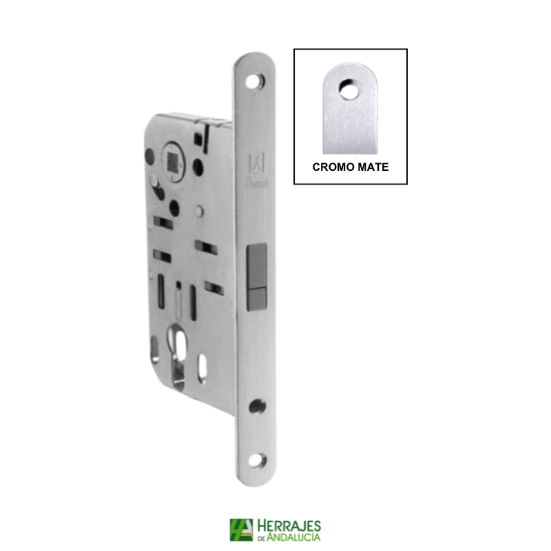 Cerradura magnética modelo B-SMART-perfil cromo mate-con bocallave-Herrajes de Andalucía
