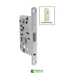 Cerradura magnética modelo B-SMART-perfil latón pulido-con bocallave-Herrajes de Andalucía