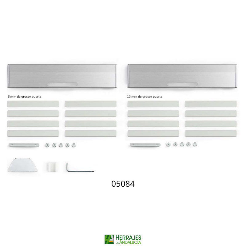 Pinzas Puertas Cristal Regulable 8-10 mm | Herrajes de Andalucía