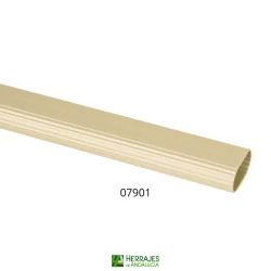 Tubo ovalado oro satinado 1.95m-Herrajes de Andalucía