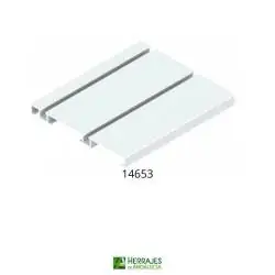 Carril inferior armarios blanco 4 metros R9003-Herrajes de Andalucía