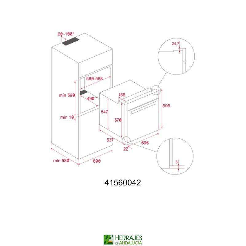 Horno Teka 60 cm HydroClean ECO | Herrajes de Andalucía