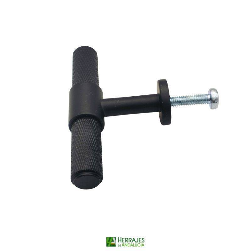 Pomo ROMBO negro 95×54 mm | Herrajes de Andalucía