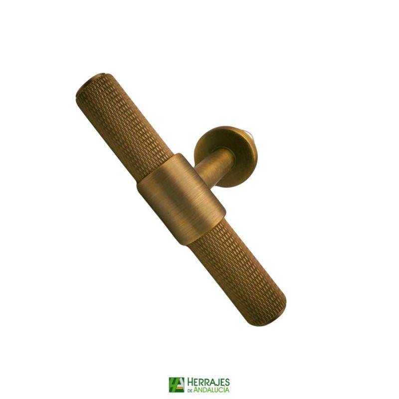 Pomo ROMBO cuero satinado 95×54 mm | Herrajes de Andalucía