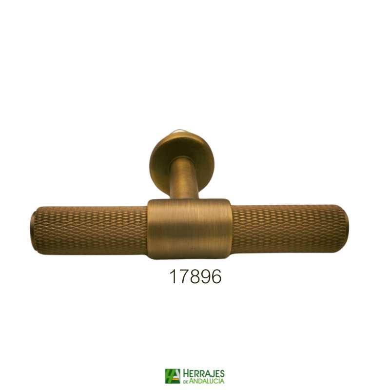 Pomo ROMBO cuero satinado 95×54 mm | Herrajes de Andalucía