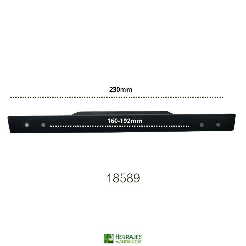 Tirador Kubic aluminio acabado negro-Herrajes Andalucía