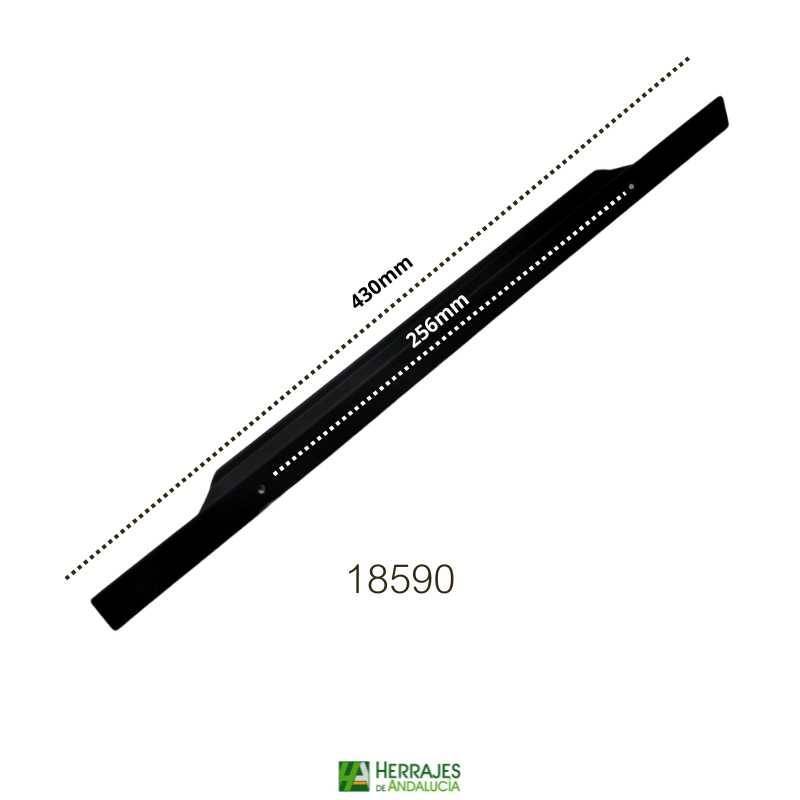 Tirador mueble Kubic negro 430mm-Herrajes de Andalucía