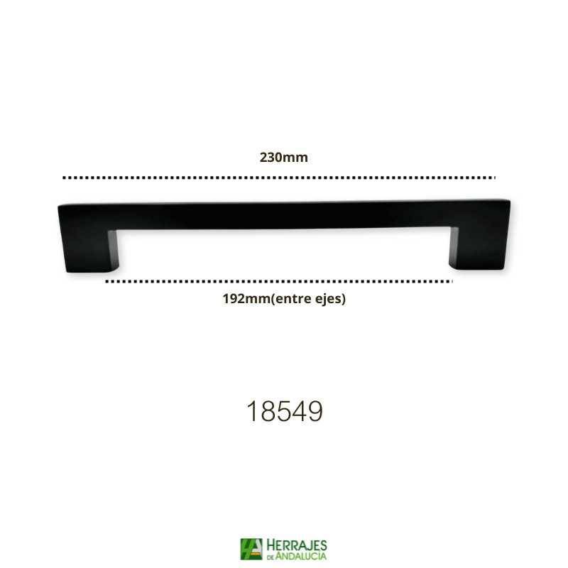 Medidas-Tirador mueble Modelo Basic 192mm-Herrajes de Andalucía