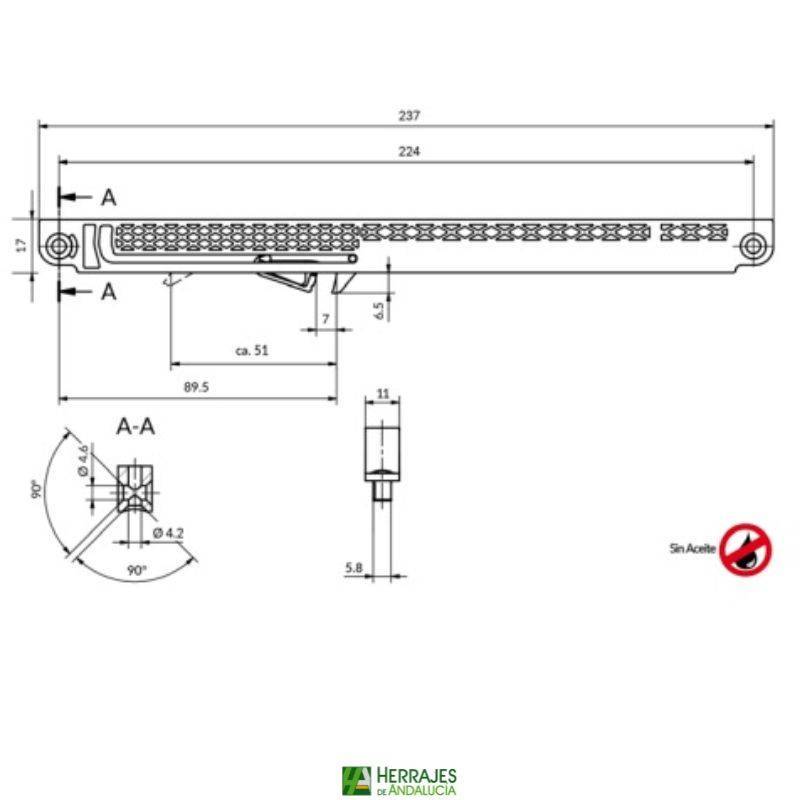 Freno Puertas Correderas 50 kg | Herrajes de Andalucía