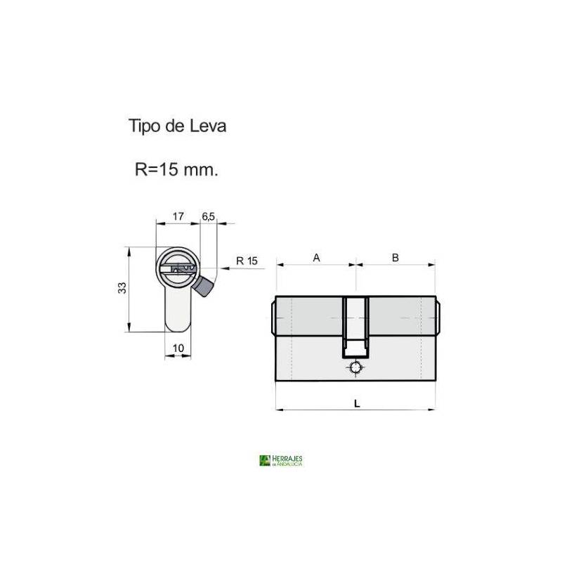 Cilindro alta seguridad i6Plus 30x50mm latón | Herrajes de Andalucía