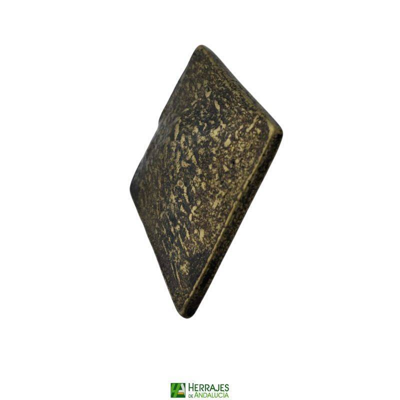 Clavo rústico para puerta en bronce diseño rombo-Herrajes de Andalucía