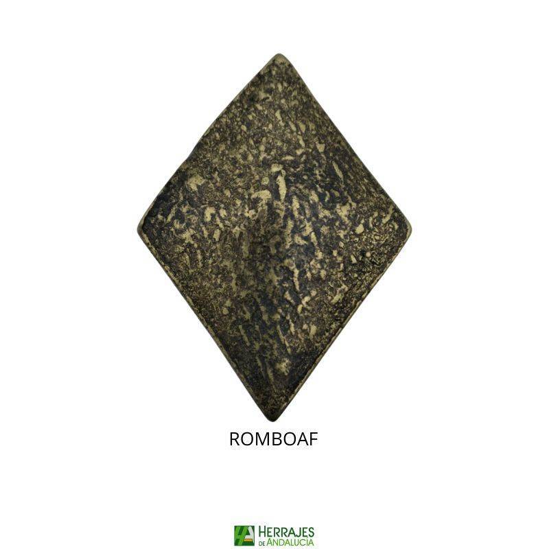 Clavo rústico para puerta en bronce diseño rombo-Herrajes de Andalucía
