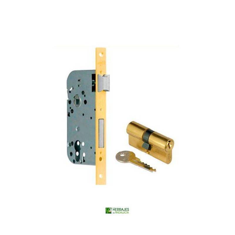 Cerradura embutir serie U130 con cilindro i5 30x30mm|Herrajes de Andalucía