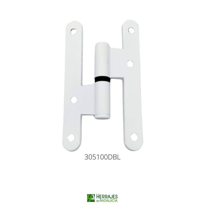Pernio blanco derecha modelo 305-100mm perfil redondo-Herrajes de Andalucía