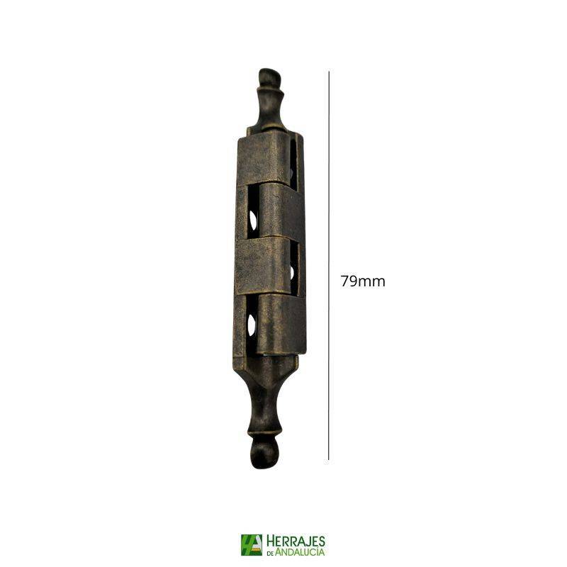 Bisagra modelo 470 H79 mm acabado cuero-Herrajes de Andalucía