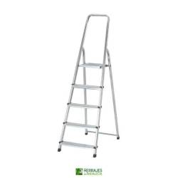 Escalera aluminio 5 peldaños-Herrajes de Andalucía