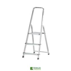 Escalera aluminio de 3 pasos-Herrajes de Andalucía