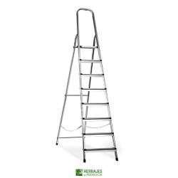 Escalera de aluminio de 8 peldaños-Herrajes de Andalucía